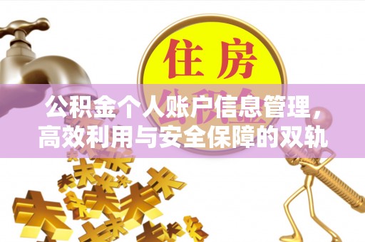 酒泉公积金个人账户信息管理，高效利用与安全保障的双轨并行