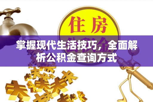酒泉掌握现代生活技巧，全面解析公积金查询方式