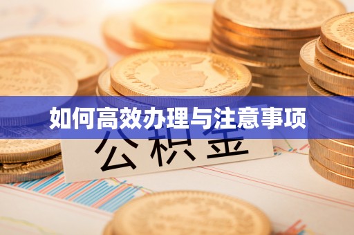 酒泉如何高效办理与注意事项