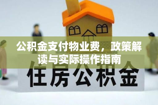 酒泉公积金支付物业费，政策解读与实际操作指南