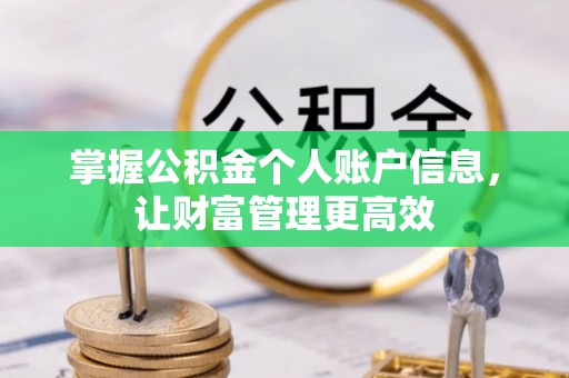 酒泉掌握公积金个人账户信息，让财富管理更高效