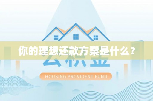酒泉你的理想还款方案是什么？