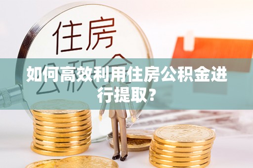 酒泉如何高效利用住房公积金进行提取？